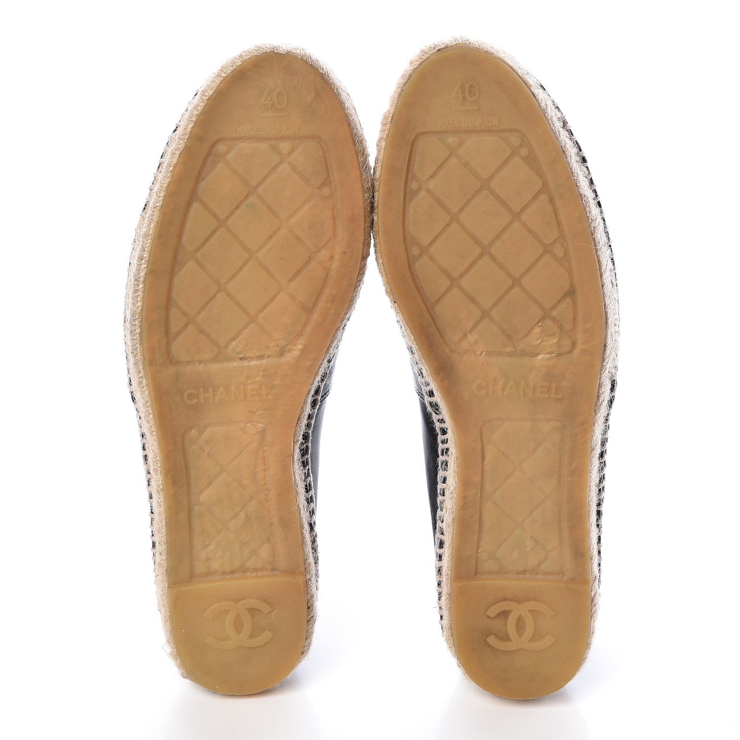 Lambskin CC Espadrilles 40 Black