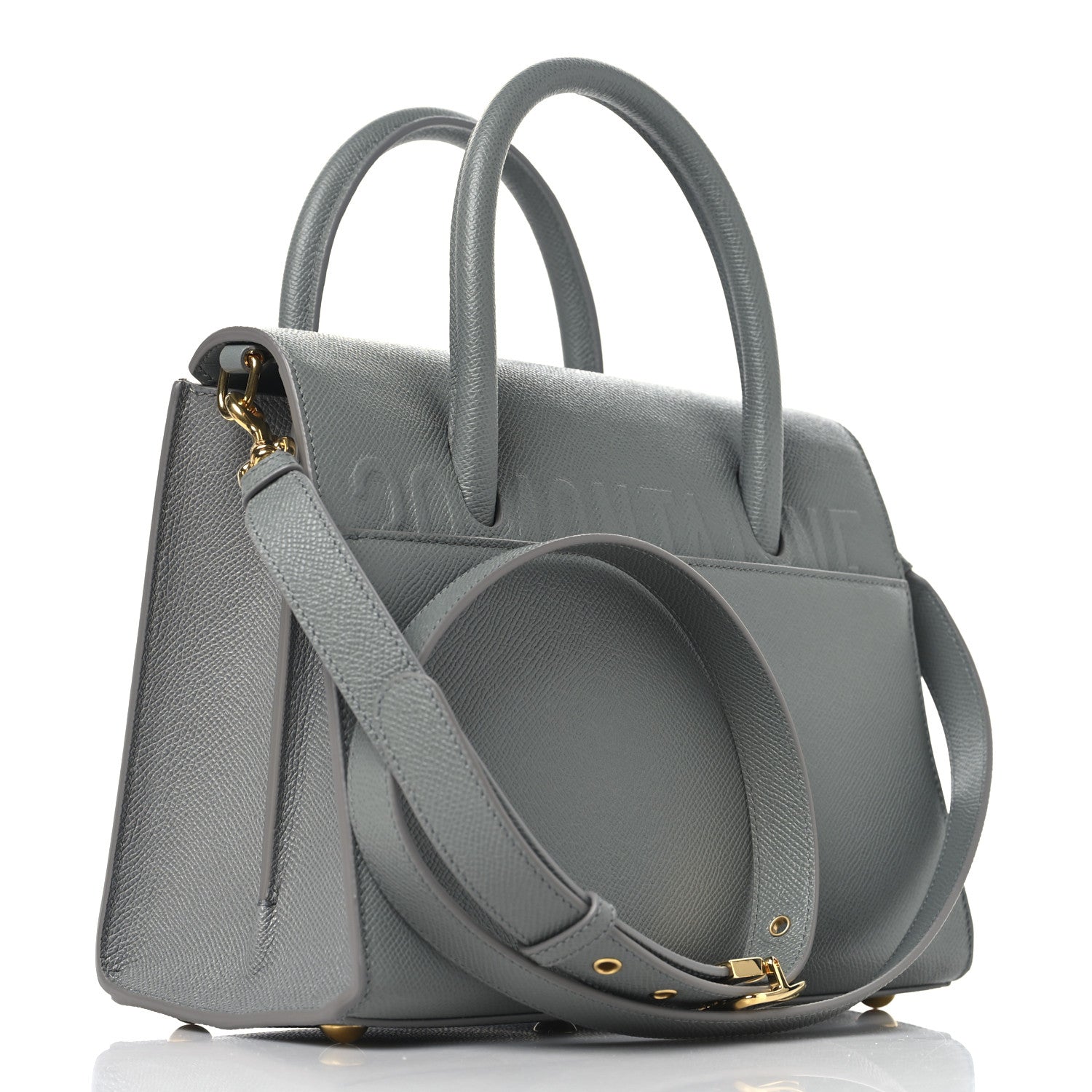 Christian Dior Grained Calfskin Medium St. Honore Tote Cloud Blue 3 of 9