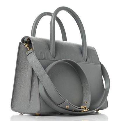 Christian Dior Grained Calfskin Medium St. Honore Tote Cloud Blue 3 of 9