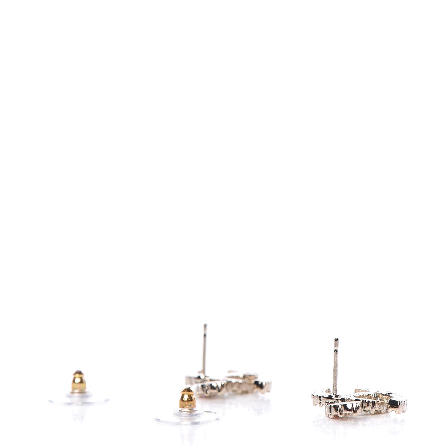 Chanel Crystal Over The Rainbow CC Earrings Gold Multicolor 3 of 5