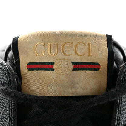 Gucci Apollo Calfskin GG Supreme Nappa Samoa Quilted Lace Up Ankle Boots 41 Black 8 of 12