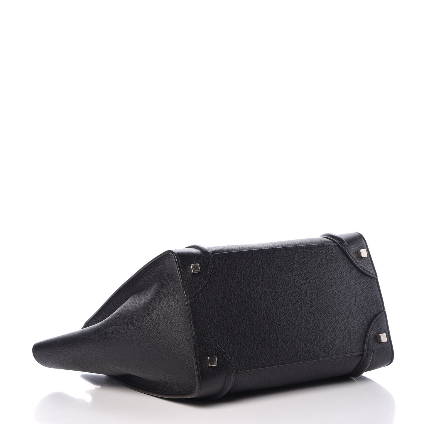 Drummed Calfskin Mini Luggage Black