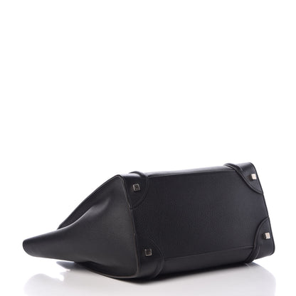 Celine Drummed Calfskin Mini Luggage Black 4 of 10
