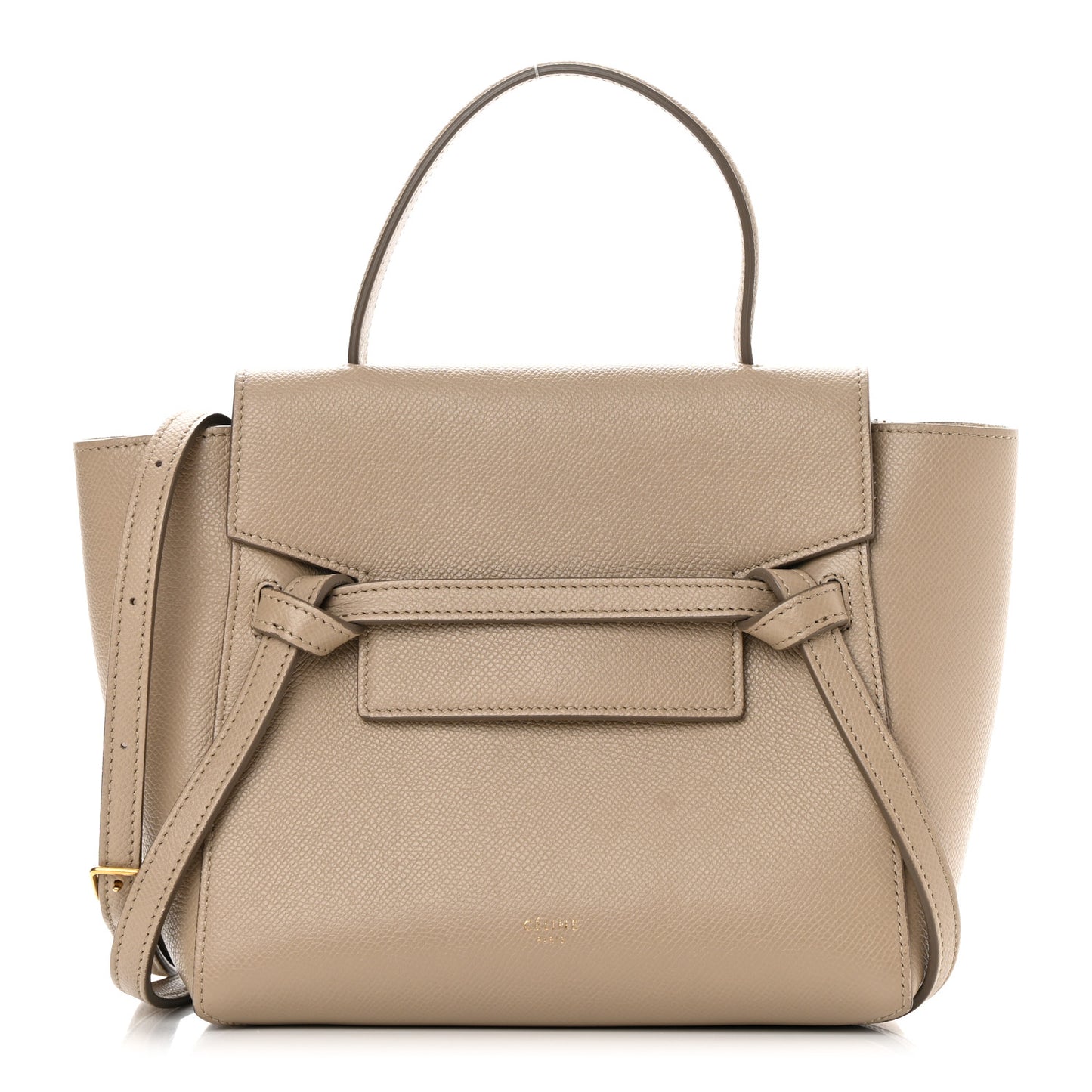 Grained Calfskin Nano Belt Bag Light Taupe