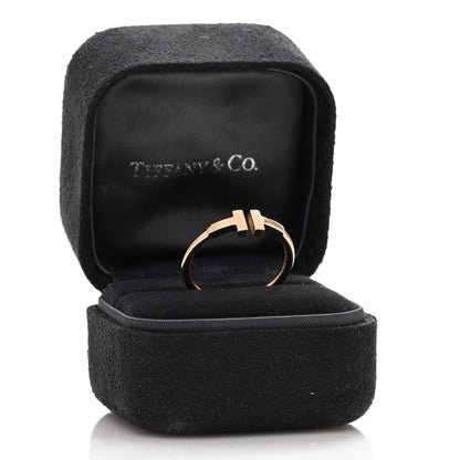 Tiffany 18K Rose Gold T Wire Ring 56 7.5 5 of 5