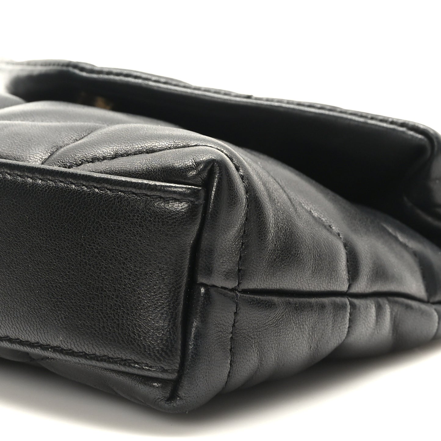 Lambskin Monogram Loulou Puffer Pouch Clutch Black