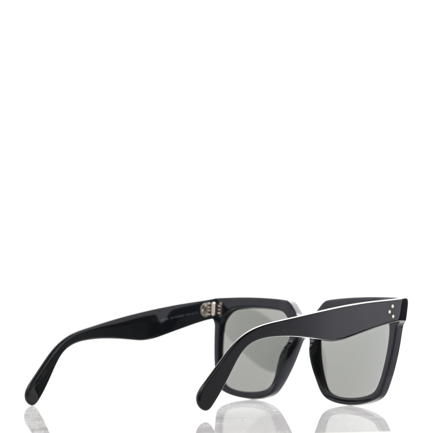 Celine Acetate Polarized Oversized Sunglasses CL4055IN Black 4 of 9