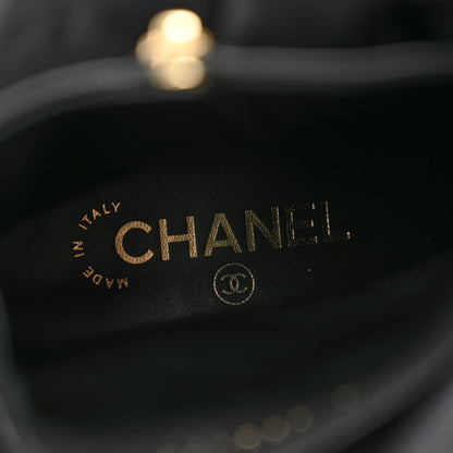 Chanel Mixed Fibers Lambskin Patent Calfskin Convertible High Boots 41 Black 8 of 10