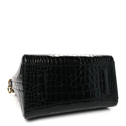 Givenchy Calfskin Crocodile Embossed Small Antigona Black 4 of 10