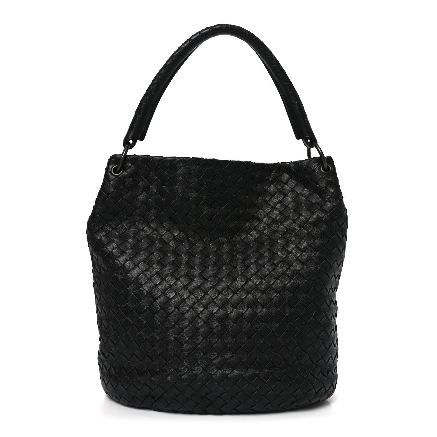 Bottega Veneta Nappa Intrecciato Bucket Bag Black 1 of 11