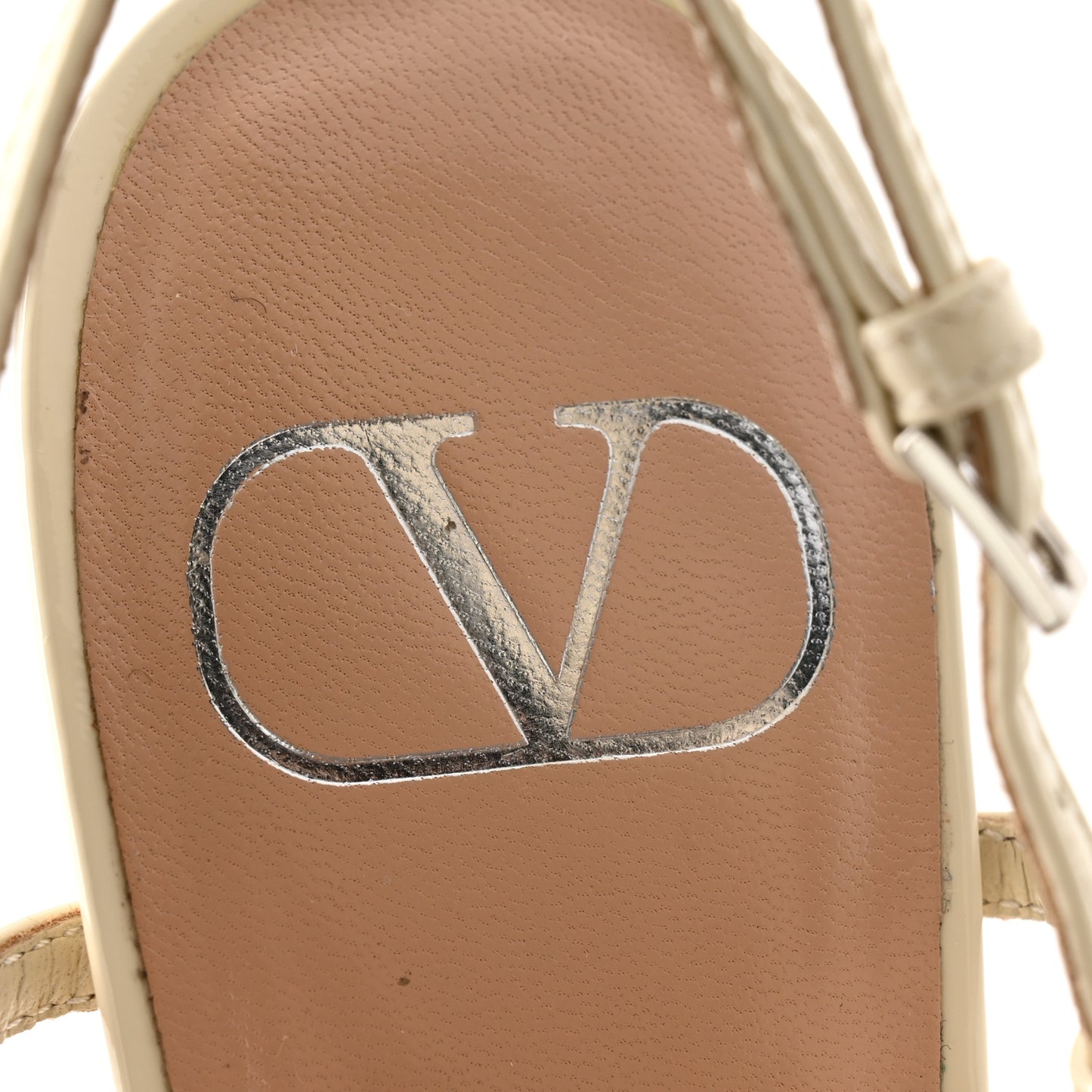 Patent Tonal Vlogo Slingback 40mm Pumps 37 Ivory