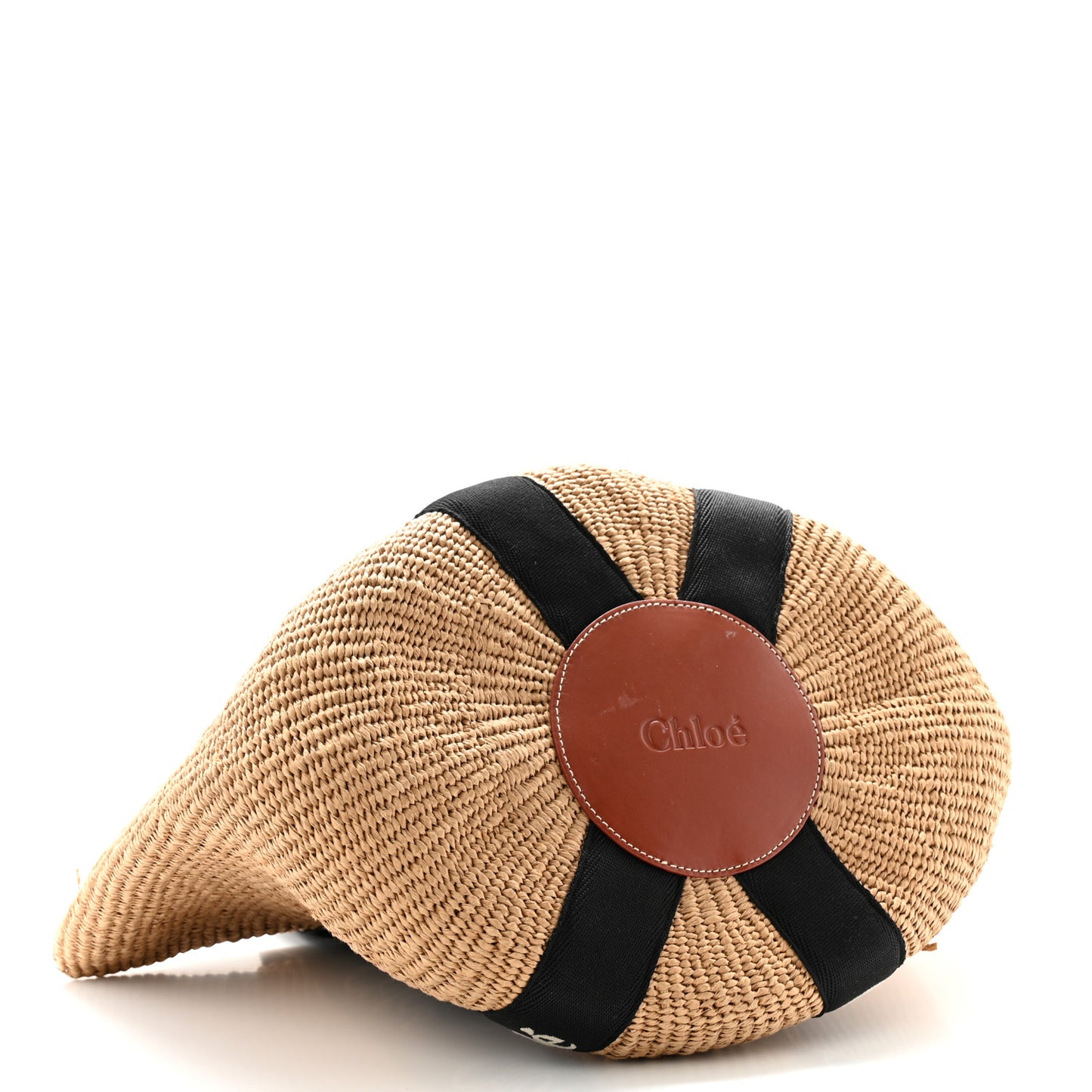 X MIFUKO Raffia Large Woody Basket Bag Black