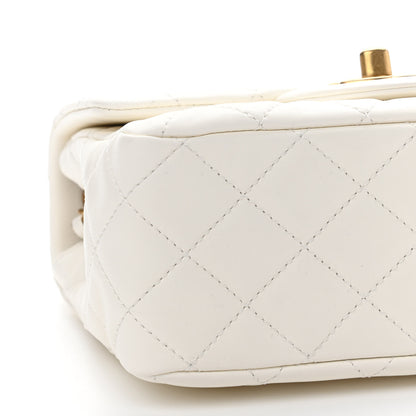 Chanel Lambskin Quilted Mini Pearl Crush Flap White 8 of 9