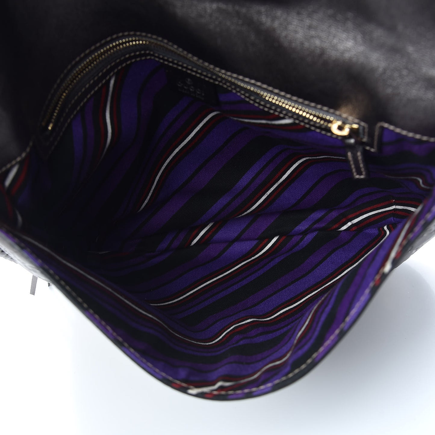 Guccissima Britt Tassel Shoulder Bag Gunmetal