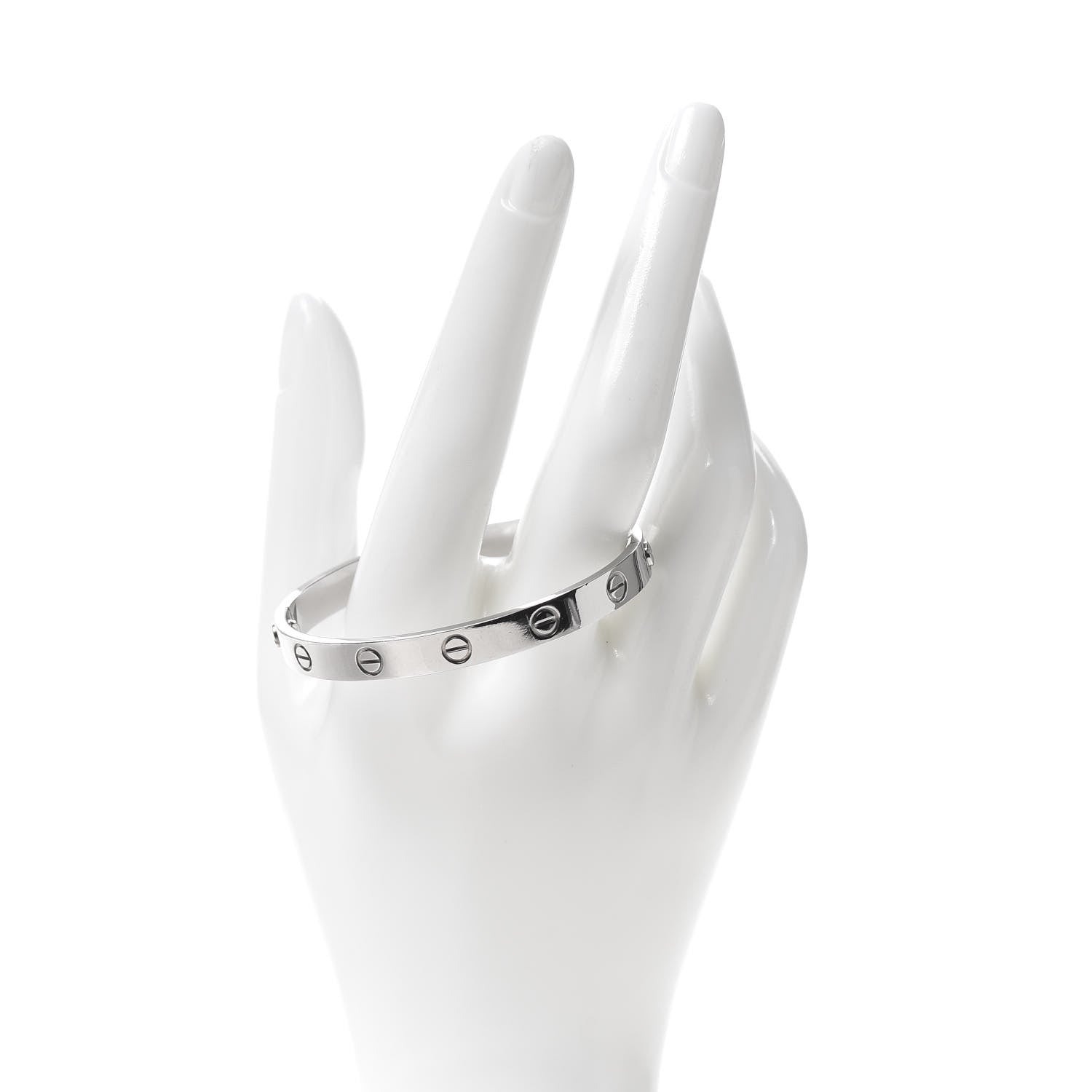 Cartier 18K White Gold LOVE Bracelet 16 2 of 5
