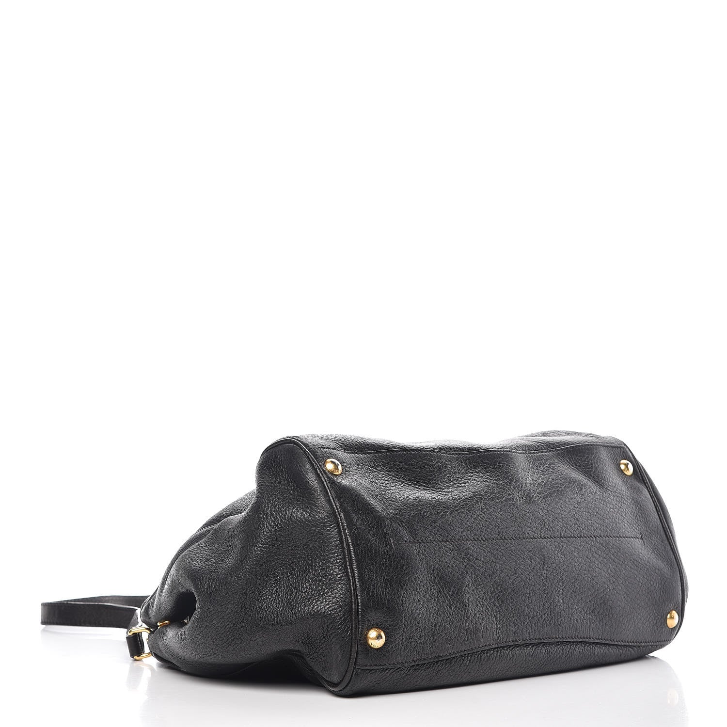 Prada Cervo Deerskin Shopping Tote Black 5 of 10