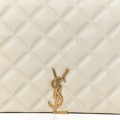 Saint Laurent Lambskin Quilted Small Becky Chain Bag Blanc Vintage 10 of 10