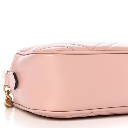 Gucci Calfskin Matelasse Small GG Marmont Chain Shoulder Bag Perfect Pink 8 of 10