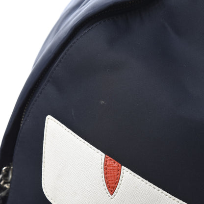 Fendi Nylon Vitello Elite Monster Eyes Rounded Backpack Blue Scuro White Multicolor 11 of 13