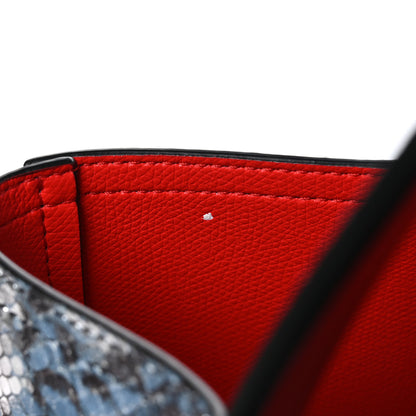 Christian Louboutin Python Embossed Calfskin Spiked Small Cabarock Shopper Tote Silver 10 of 10
