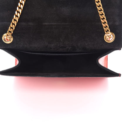 Saint Laurent Metallic Calfskin Small Classic Monogram Kate Satchel Red 5 of 9