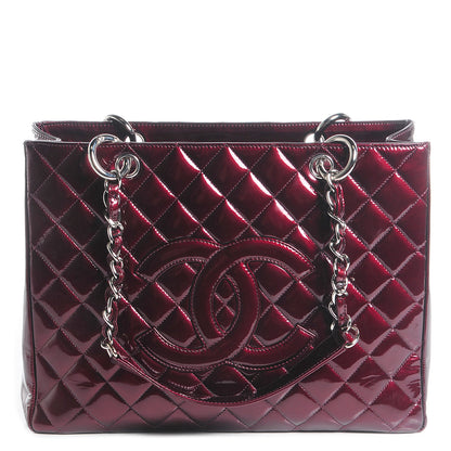 Chanel Patent Grand Shopping Tote GST Bordeaux 1 of 7