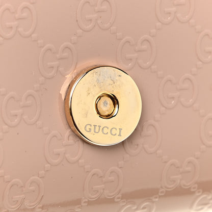 Gucci Patent Microguccissima Small Broadway Clutch Dark Cipria 13 of 13