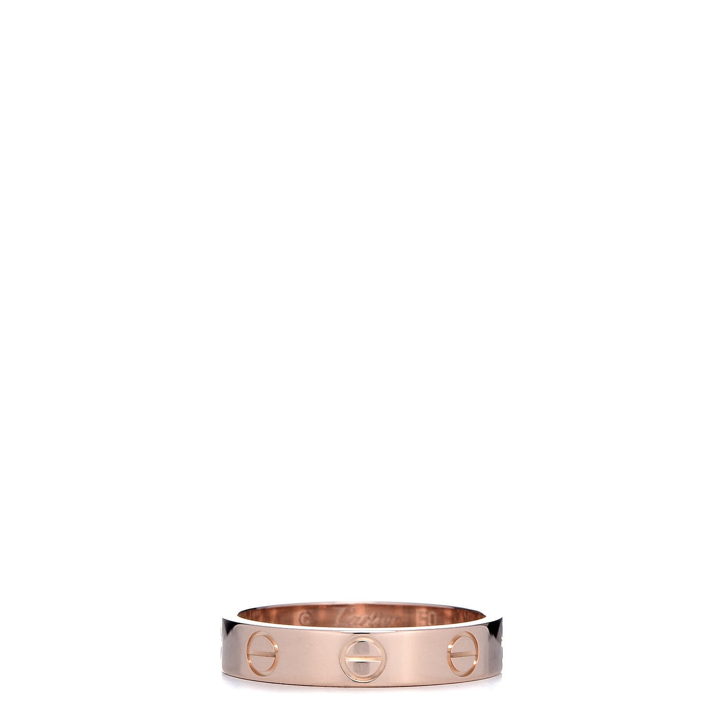 18K Pink Gold 3.5mm LOVE Wedding Band Ring 50 5.25