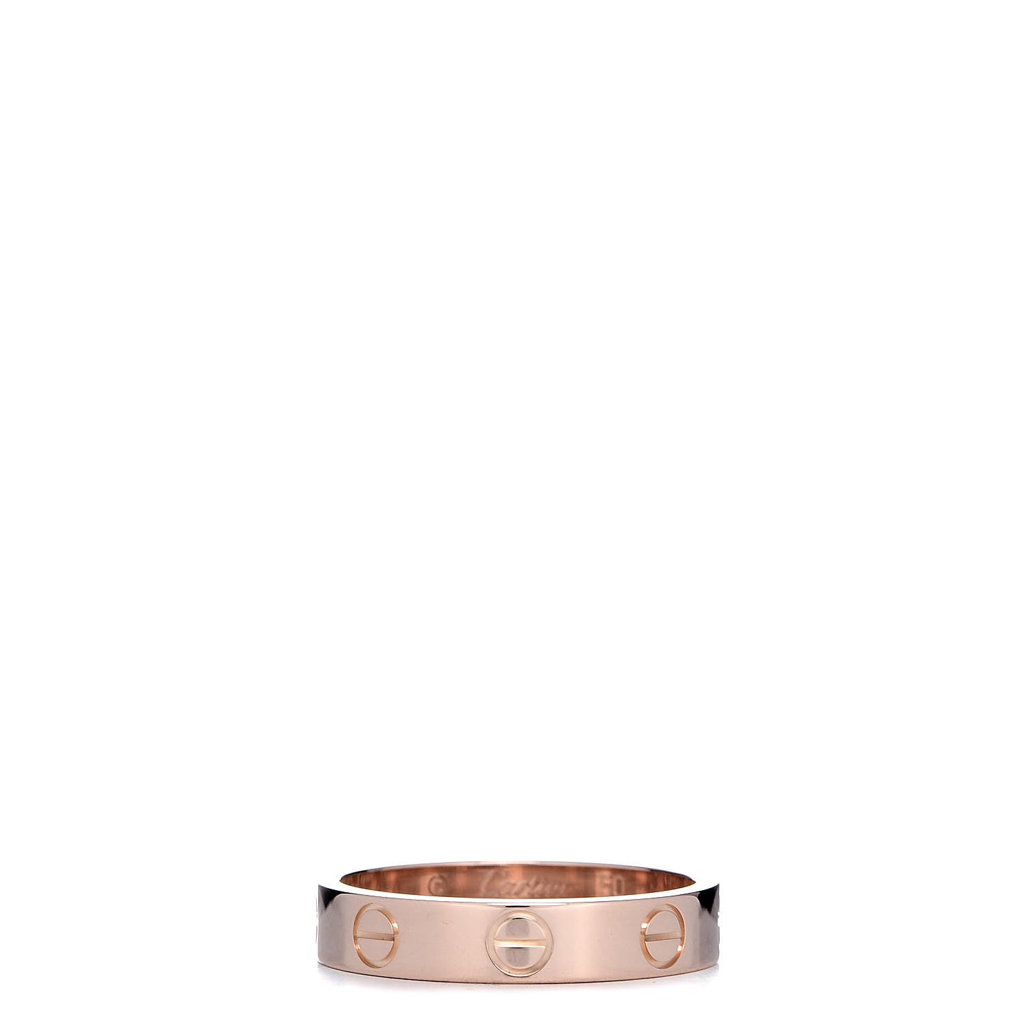Cartier 18K Pink Gold 3.5mm LOVE Wedding Band Ring 50 5.25 1 of 4