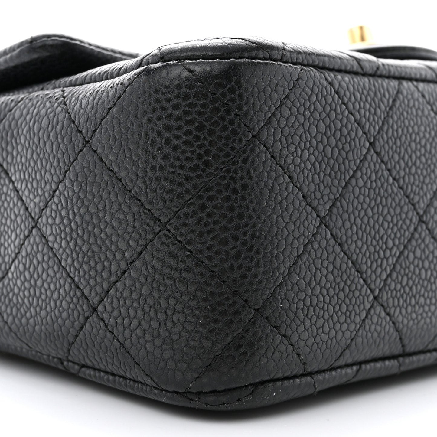 Caviar Quilted Mini Rectangular Flap Black