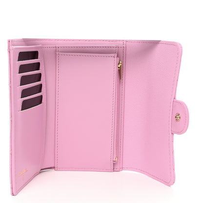 Chanel Caviar Quilted Medium Flap Wallet Lilac 5 of 9