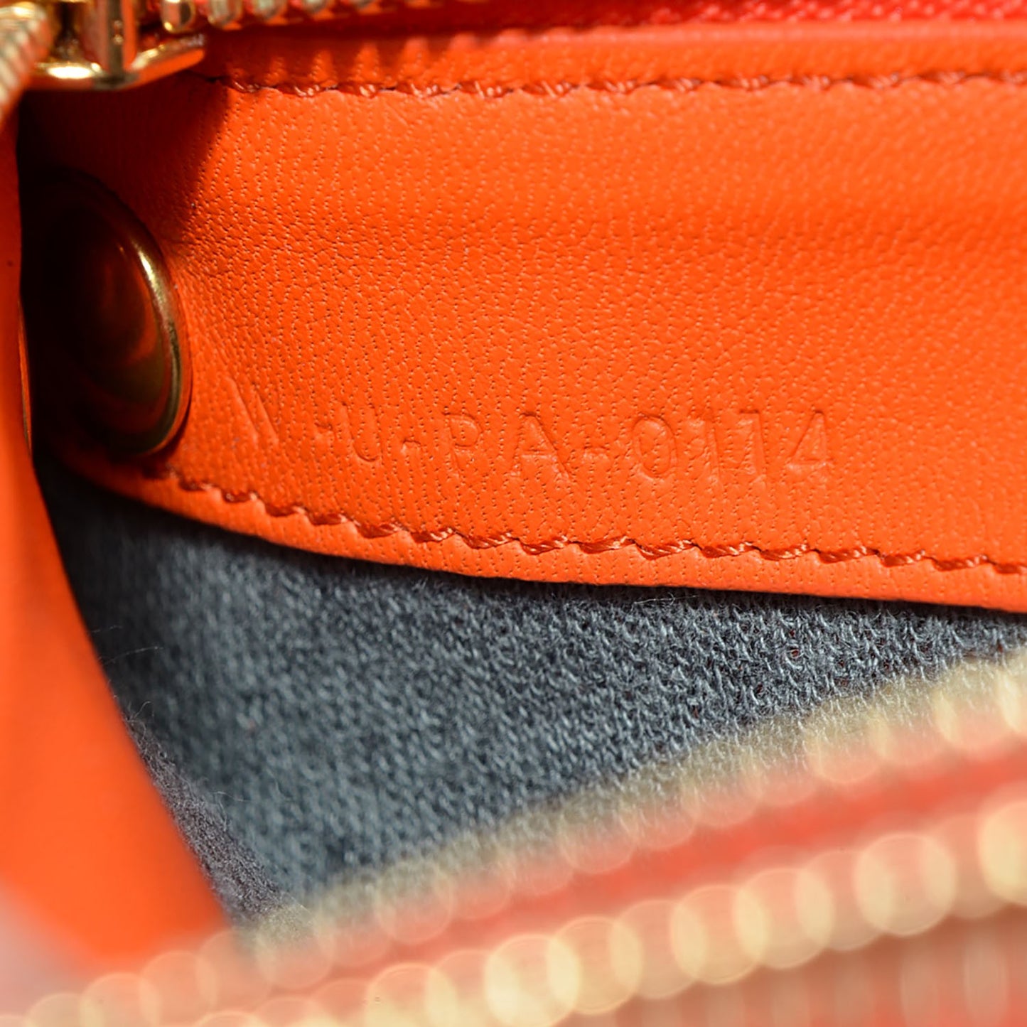 Lambskin Small Trio Crossbody Bag Bright Orange
