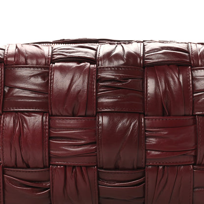 Bottega Veneta Paper Calfskin Intreccio Plisse Cassette Camera Bag Barolo 7 of 9