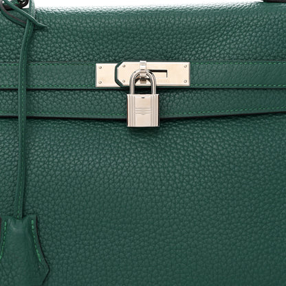 Hermes Taurillon Clemence Kelly Retourne 35 Malachite 8 of 22
