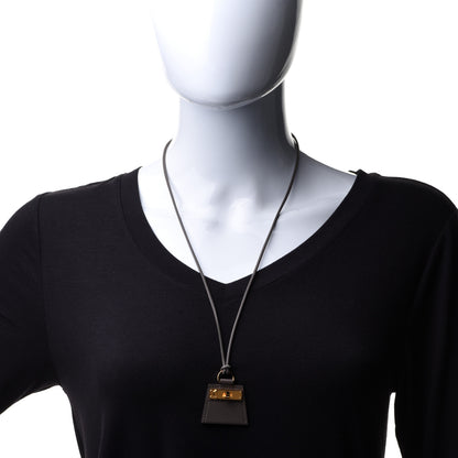 Hermes Swift Small Monpetitkelly Pendant Necklace Etain 2 of 8