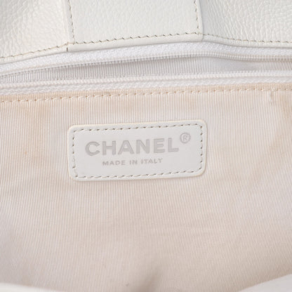 Chanel Calfskin Cerf Executive Shopper Tote White 5 of 33