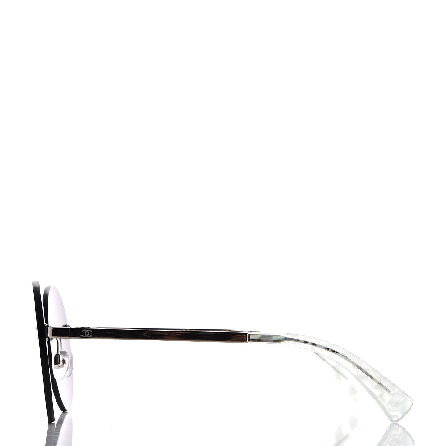 Metal Rimless Round Sunglasses 4216 Silver