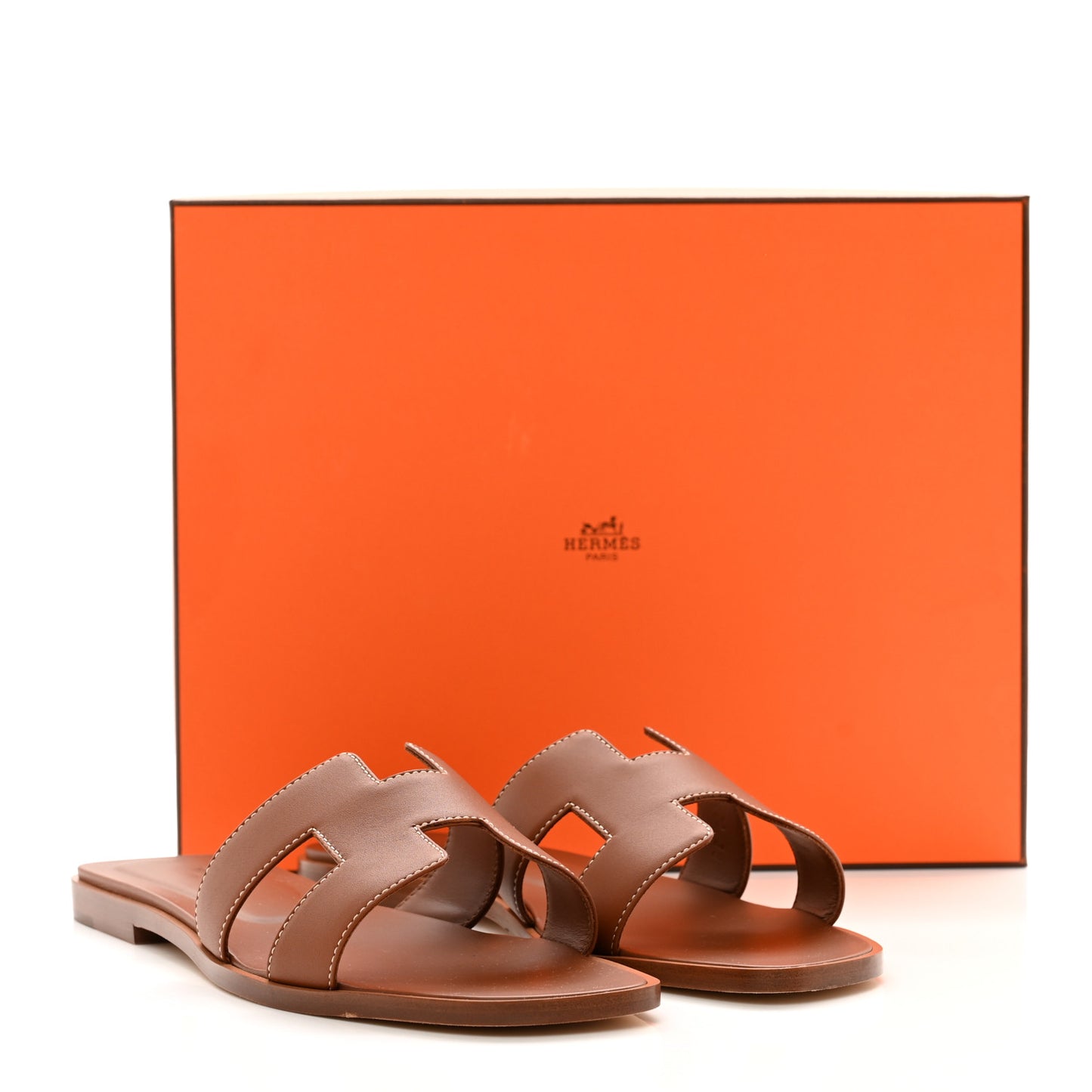 Box Calfskin Oran Sandals 39 Gold
