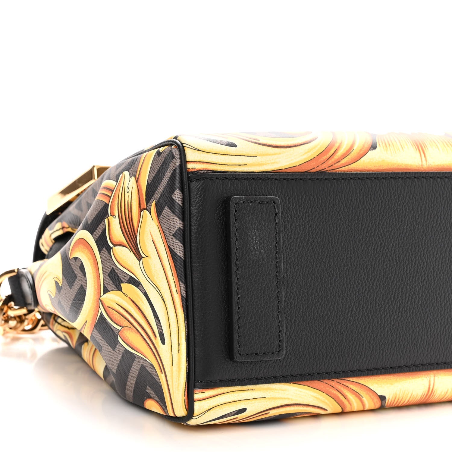 Versace X FENDI Grained Calfskin Fendace La Medusa Medium Top Handle Bag Black Multicolor 8 of 10
