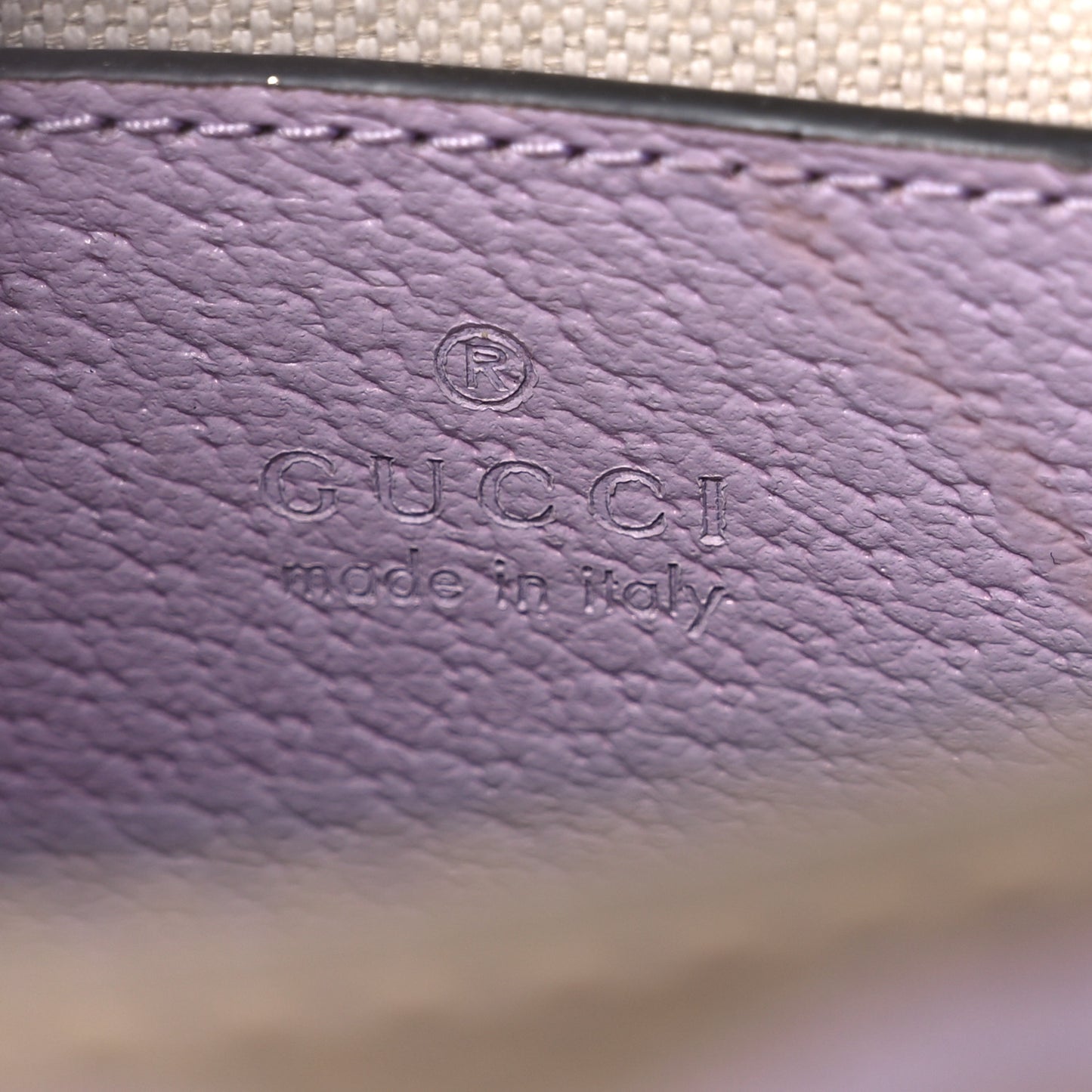 Monogram Jumbo GG Textured Dollar Calfskin Mini Tote Bag Beige Lapis