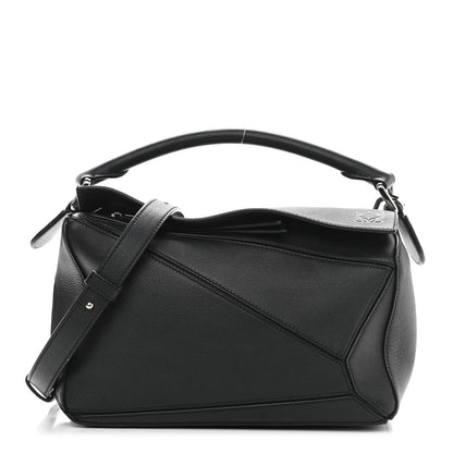 Loewe Calfskin Small Puzzle Bag Black 1 of 11