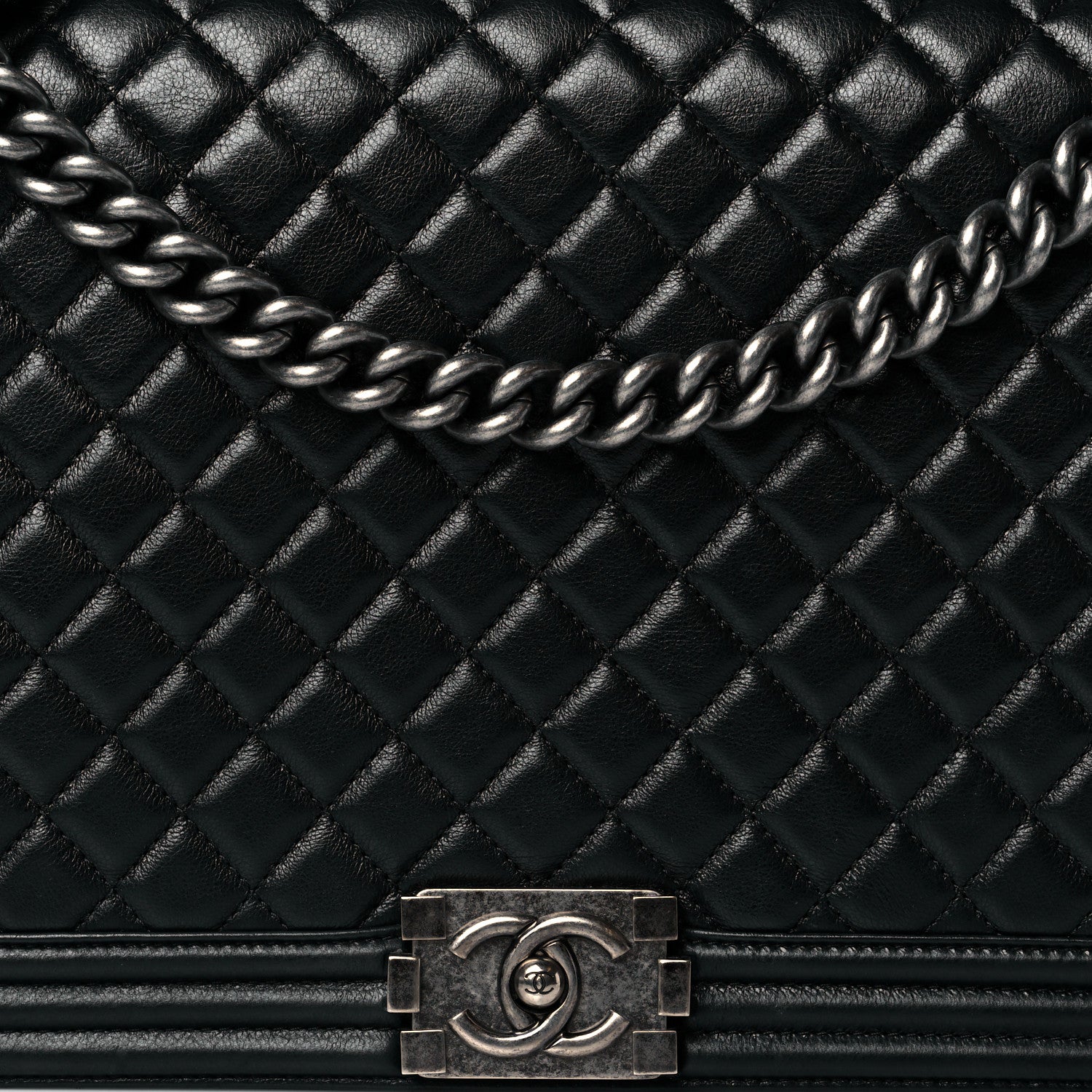 Chanel Calfskin Quilted Large Boy Flap Black 11 of 12