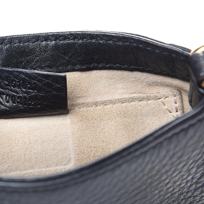 Gucci Pebbled Calfskin Small 1973 Chain Shoulder Bag Black 6 of 10
