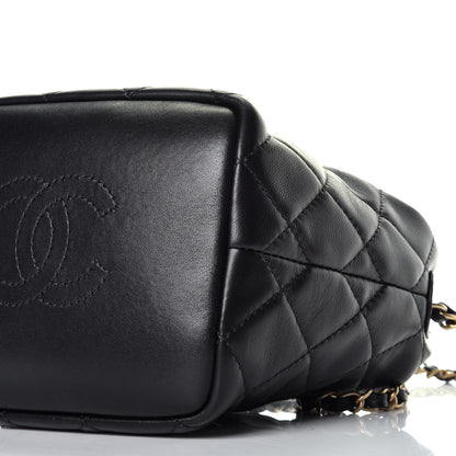 Chanel Lambskin Quilted Small Perfect Meeting Hobo Black 10 of 11