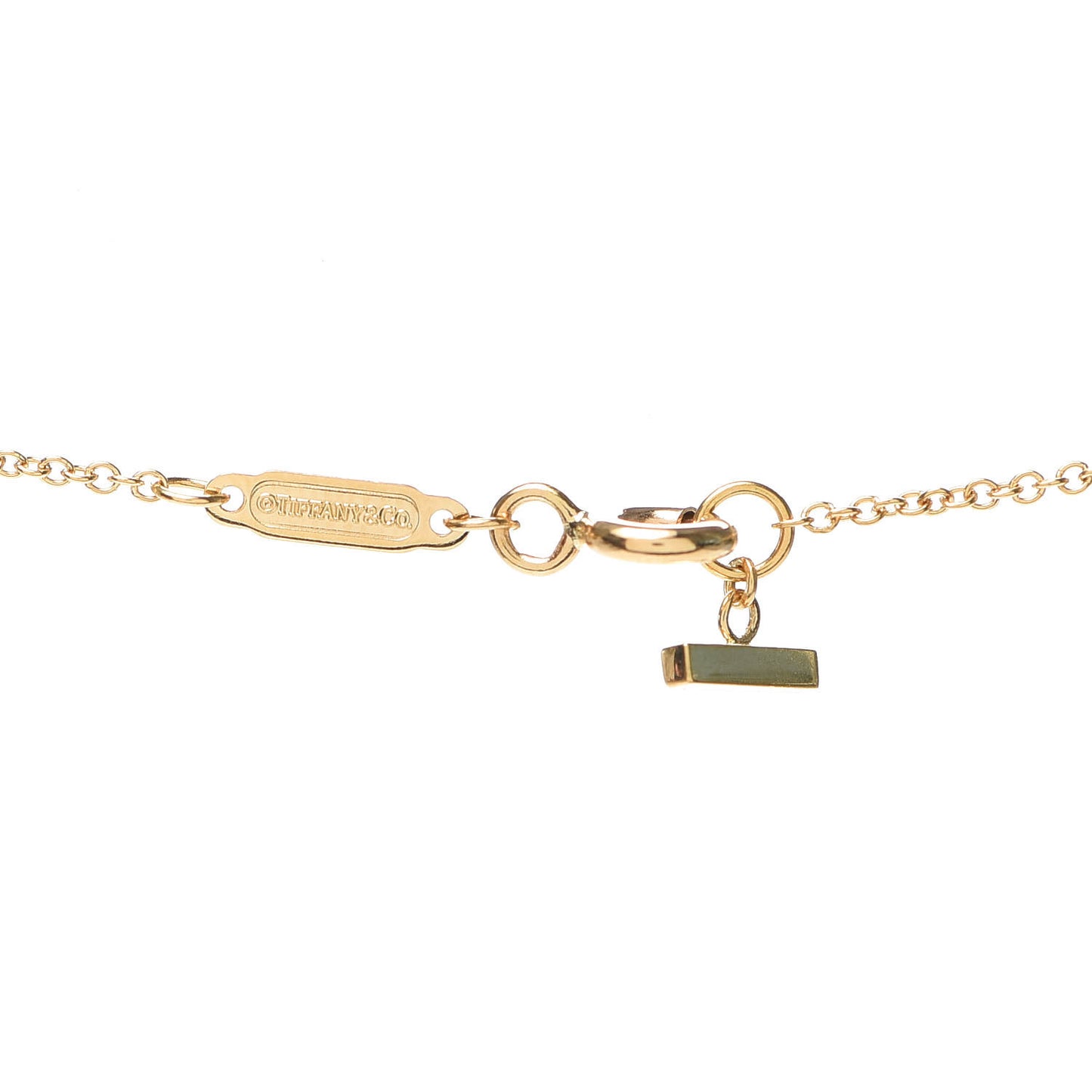 18K Yellow Gold Large T Smile Pendant Necklace