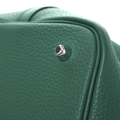 Hermes Taurillon Clemence Picotin Lock 22 MM Malachite 11 of 11