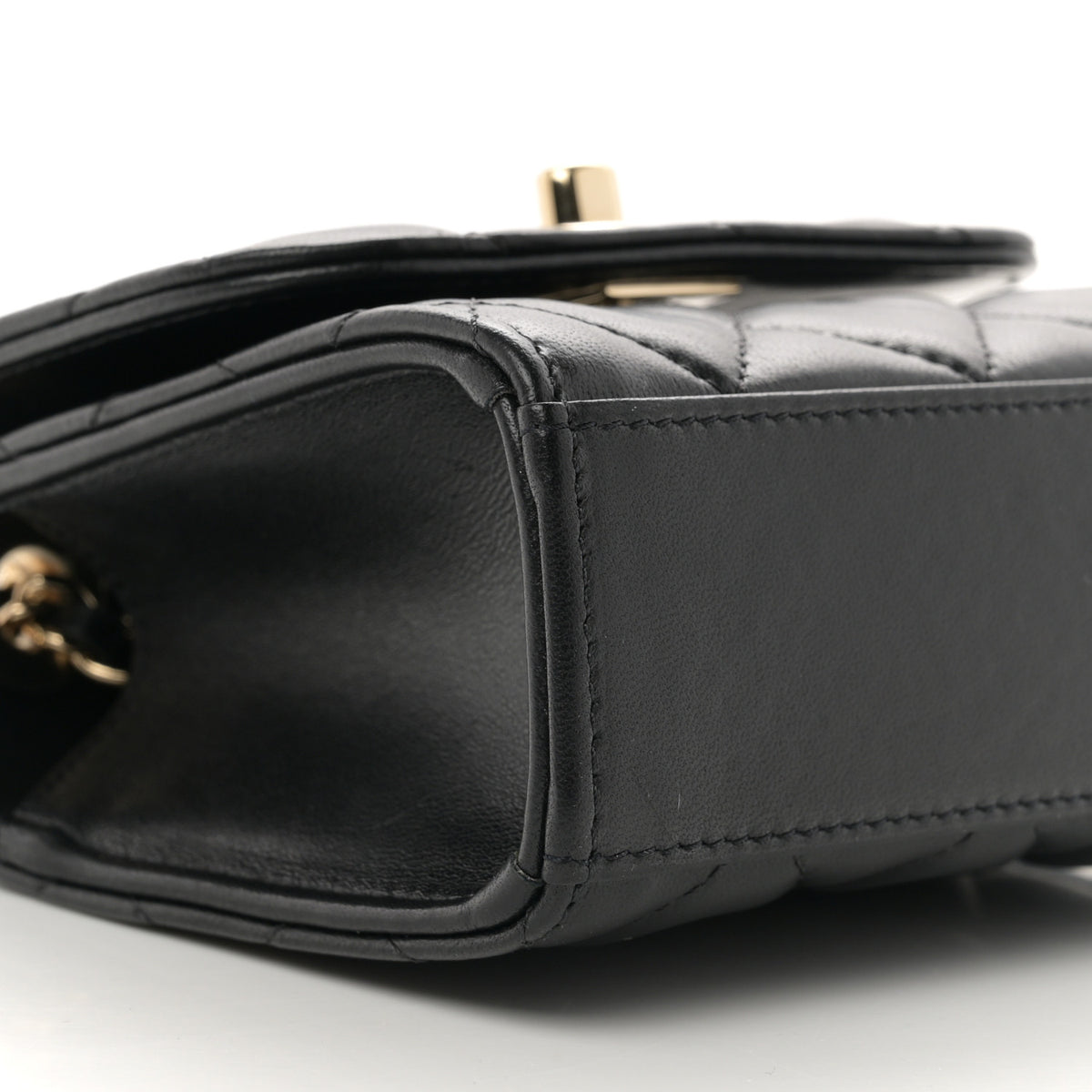 Chanel Lambskin Quilted Mini Trendy CC Chain Wallet Black 9 of 10