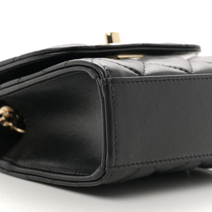 Chanel Lambskin Quilted Mini Trendy CC Chain Wallet Black 9 of 10