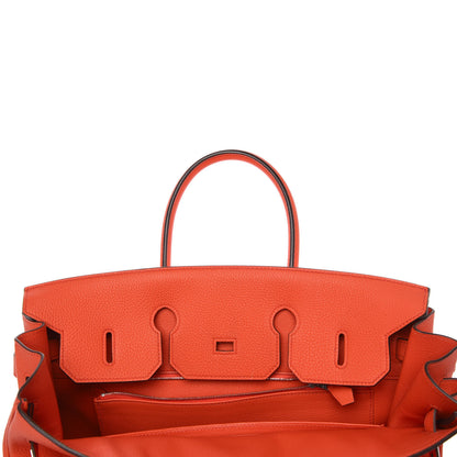 Hermes Togo Birkin 35 Orange Poppy 8 of 38