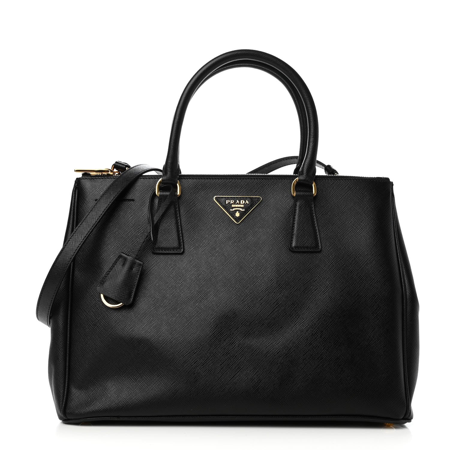 Prada Saffiano Medium Galleria Double Zip Tote Black 1 of 8
